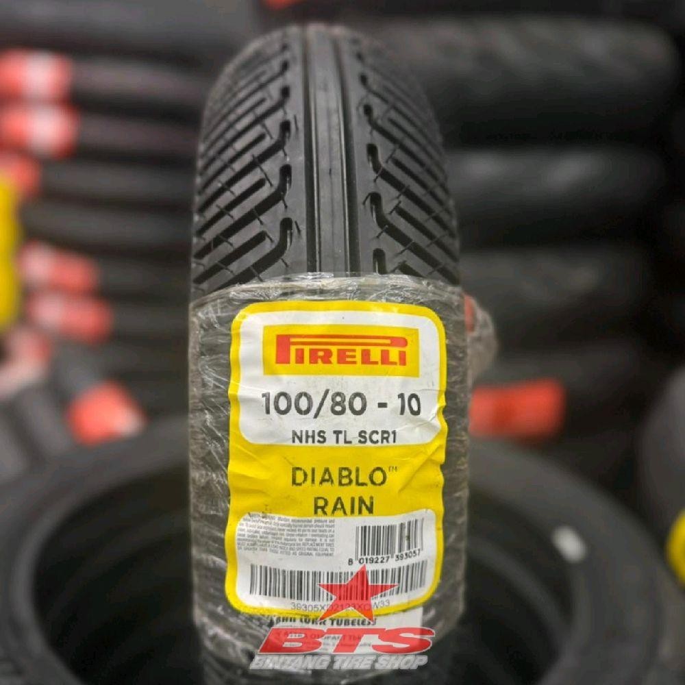 Ban Pirelli Dibalo rain 100/80-10 Diablo Rain For Vespa Klasik dan Motor Listrik Tubles [ Bisa pakai