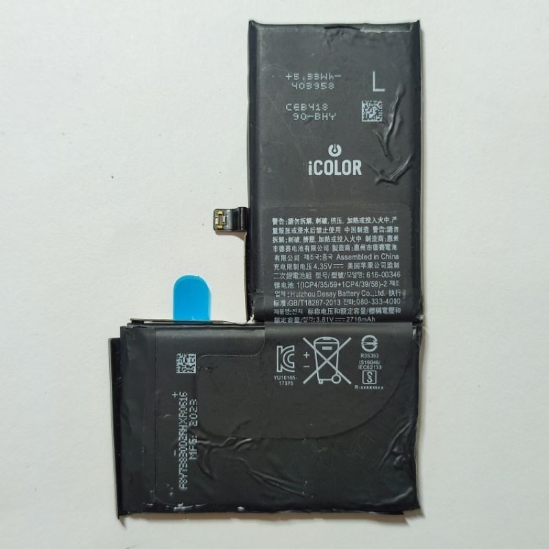 BATERAI BATTERY IPHONE X ORIGINAL COPOTAN