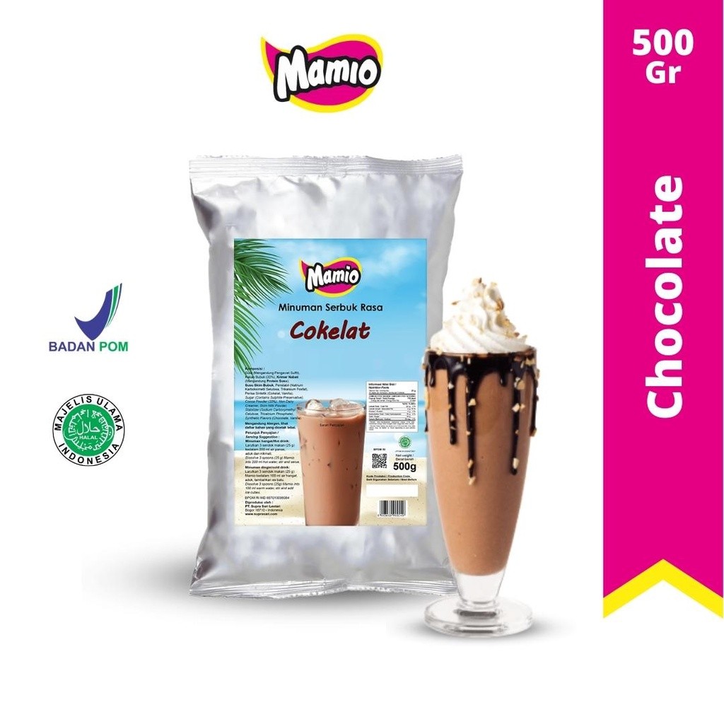 

Mamio Chocolate | Minuman Bubuk Rasa Cokelat 500 Gr