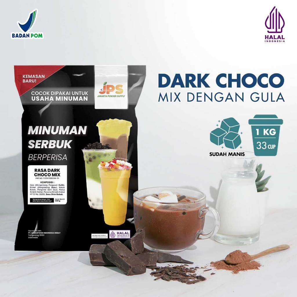 

Powder Drink JPS Bubuk Minuman Rasa Dark Choco Mix 1Kg