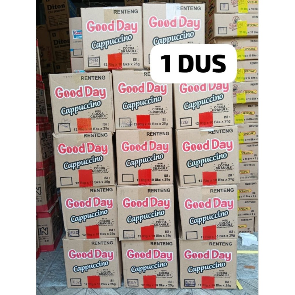 

1 DUS 12 renceng renteng kopi good day cappucino kopi good day cappucino with cocoa granule 25 gram paket hemat grosir