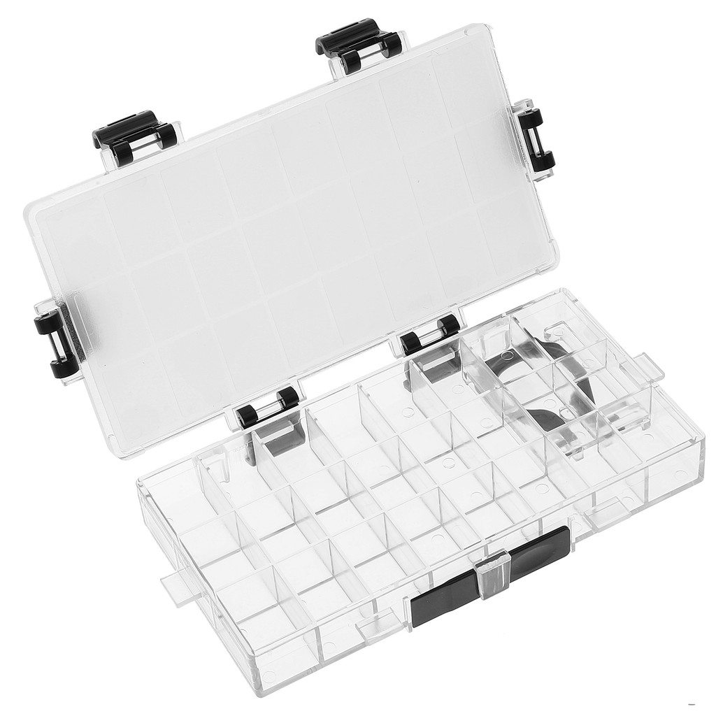 

24 Wells Moisturizing Pigment Box Empty Watercolor Palette Travel Paint Tin Lightweight Sealing Black White Thumbhole Plastic