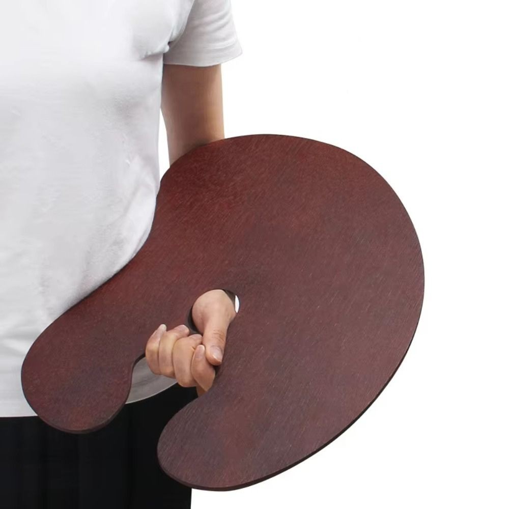 

Oval/Square Oil Painting Palette Wood Panels Oil Sealing Film Acrylic Paint Tray Ultra Light Vintage Color Mixing Board