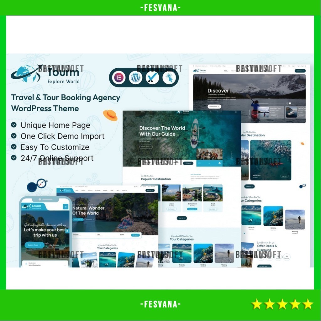 WORDPRESS THEME TOURM- TRAVEL & TOUR BOOKING AGENCY WORDPESS    D5029 TEMA TEMPLATE WEB BY FESVANA O