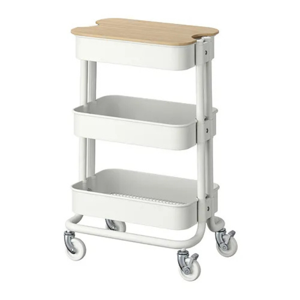 IKEA, Troli Serbaguna, mudah di pindahkan, Putih