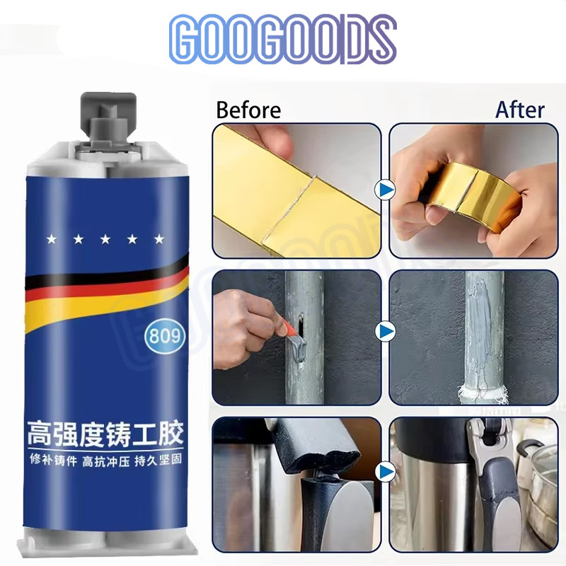 GG Lem Besi AB 100ML Tahan Panas Industrial Metal Repair Glue / Lem AB SUper Kuat / Lem Perekat Besi