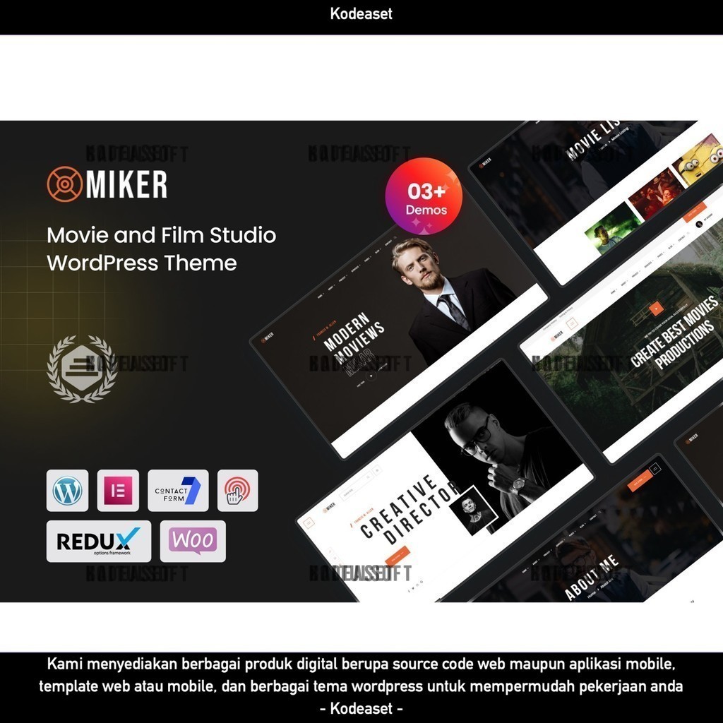 WORDPRESS THEME MIKER - MOVIE AND FILM STUDIO   D5335 TEMA TEMPLATE WEB BY KODEASET LISENSI ORIGINAL
