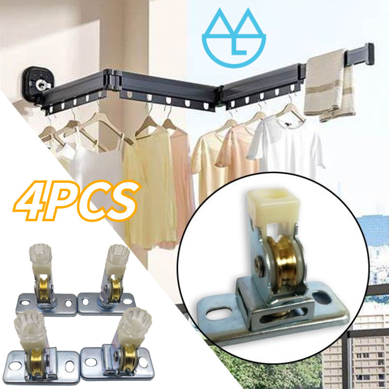 4PCS Katrol Kerekan Jemuran / Pulley Kerekan Jemuran Pulley Jemuran Katrol Kecil Utk Kerekan Sangkar