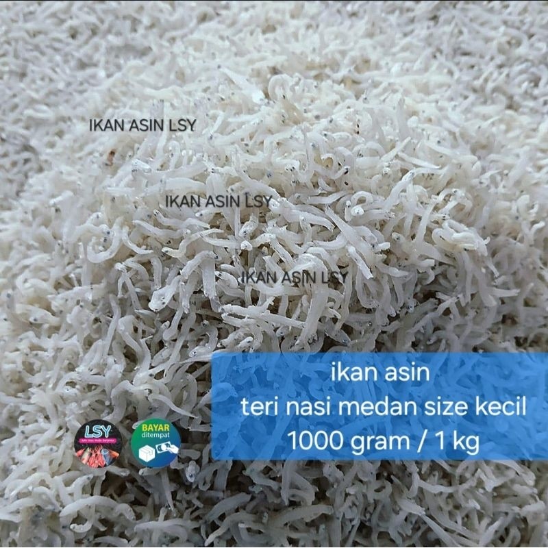 

new offer ikan asin teri nasi medan size kecil 1000gram / 1 kg
