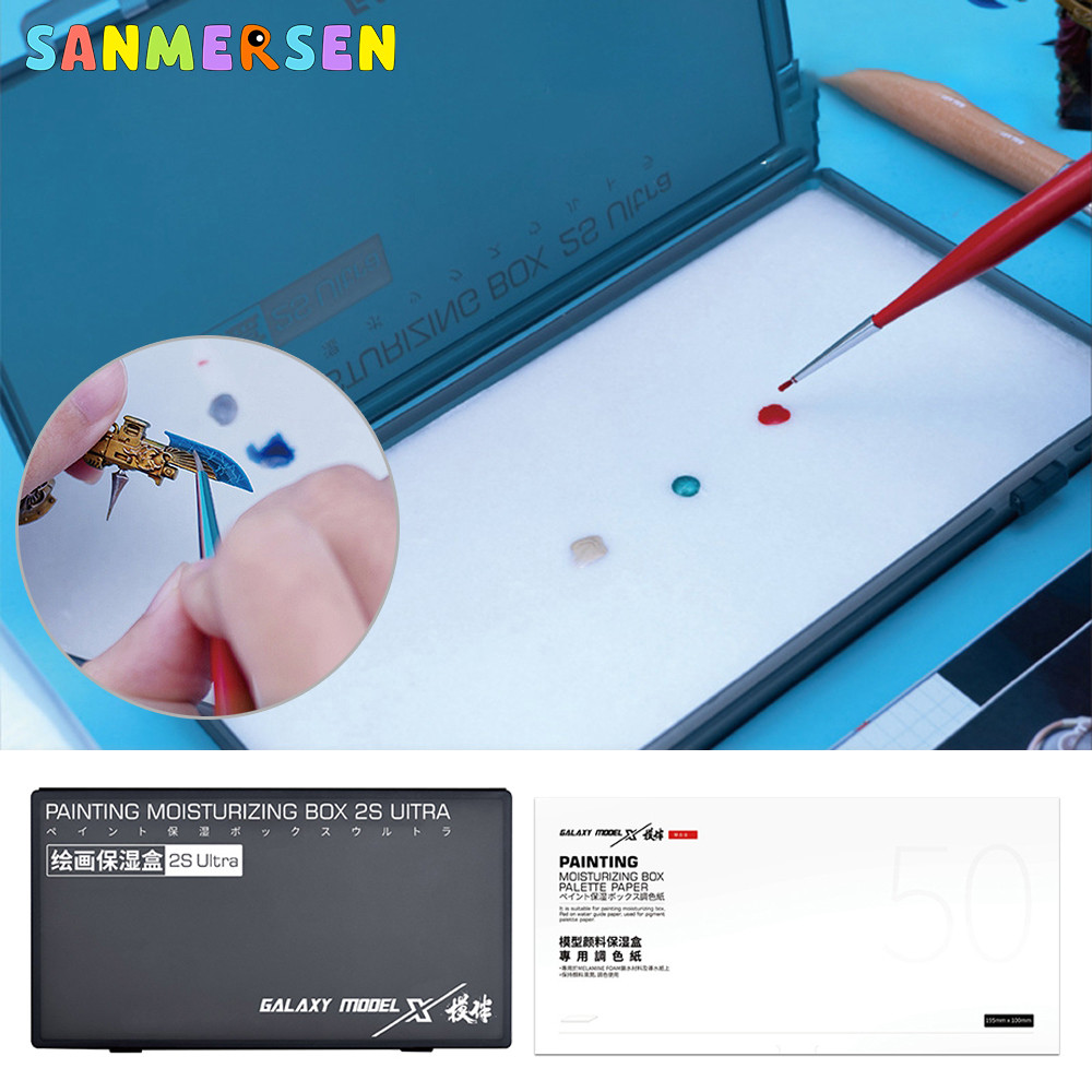 

Wet Palette for Acrylic Painting Decals Stickers Moisturizing Box Water-based Palette Wet Tray Model Hand Painted DIY Tool Hobby