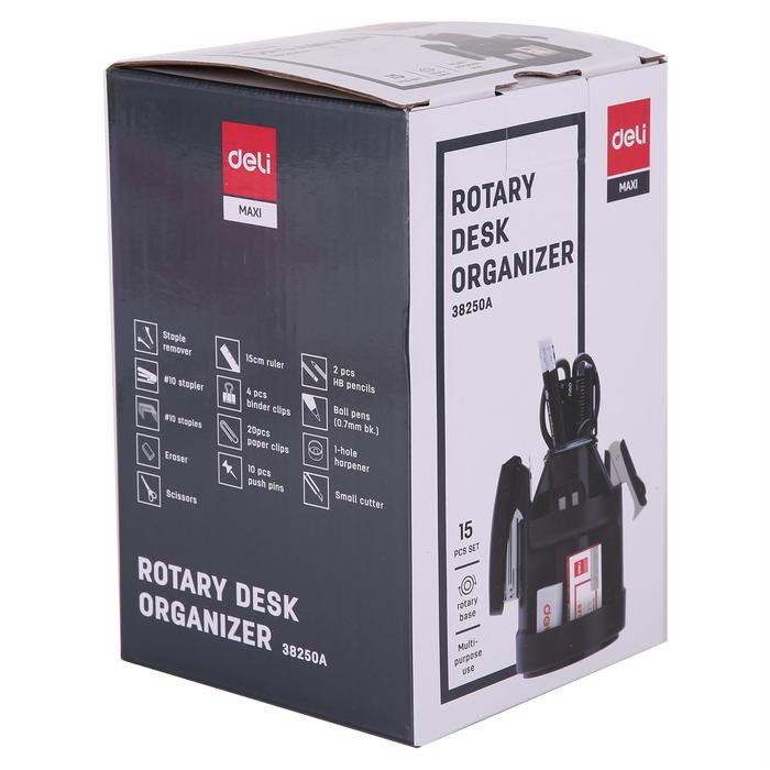 

Deli Set Alat Tulis Kantor ATK / Stationary Set Paket Hemat Super Lengkap E38250A Hitam Pen Binder Bolpoin Pensil Rautan Stationery