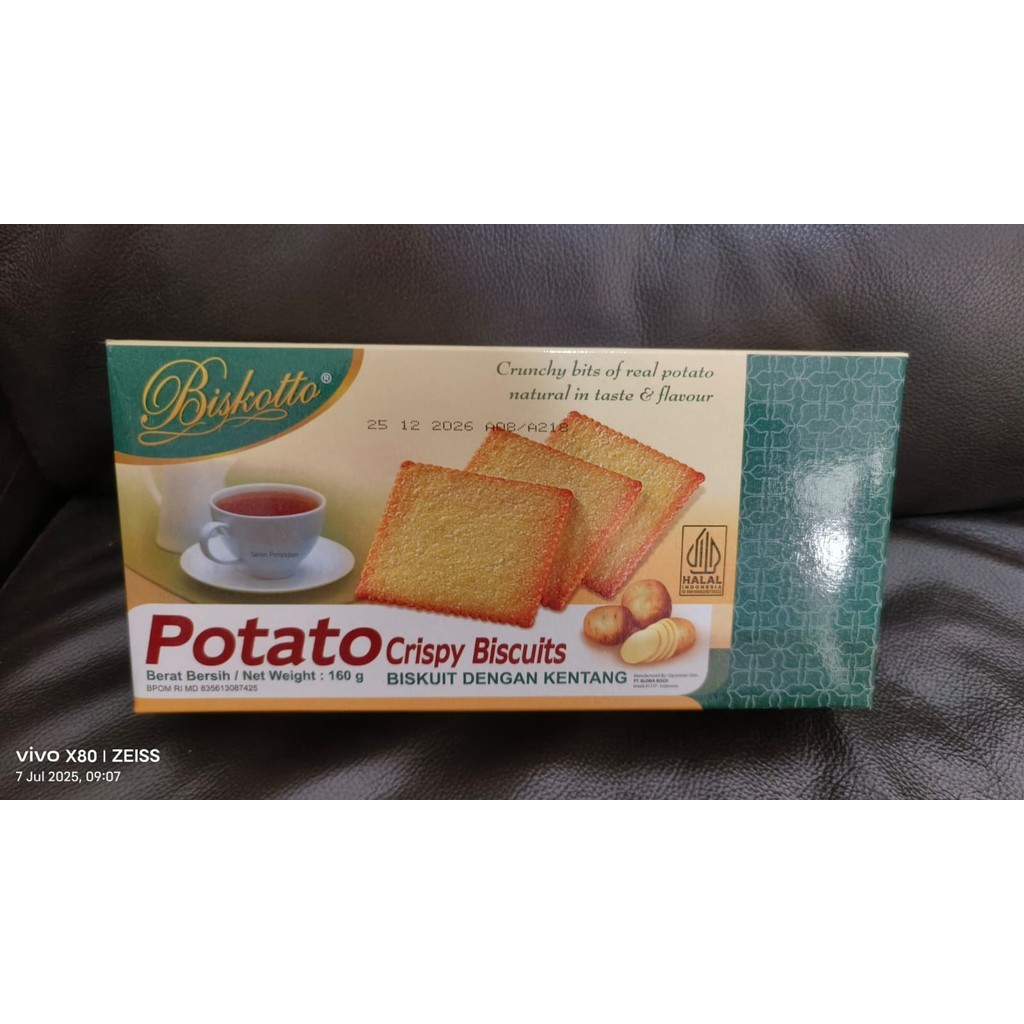 

Biskotto Potato Crispy Paket Isi 2 x 160gr /Biskuit Potato Crispy