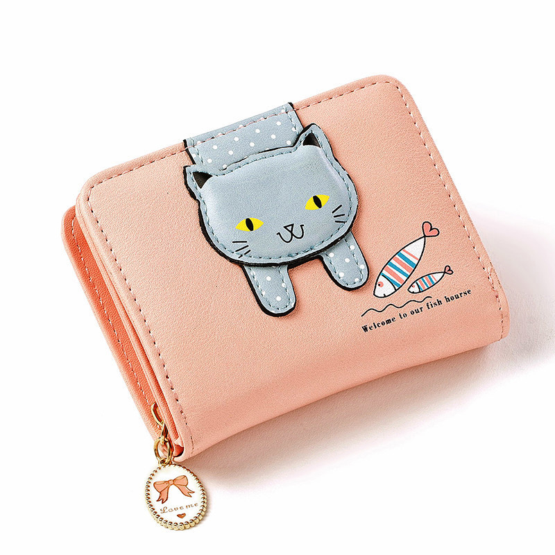 Wallest Women Purse Cute  Anime Wallet  Portable Small Luxury Wallets for Women Clutch Bag Carteras 