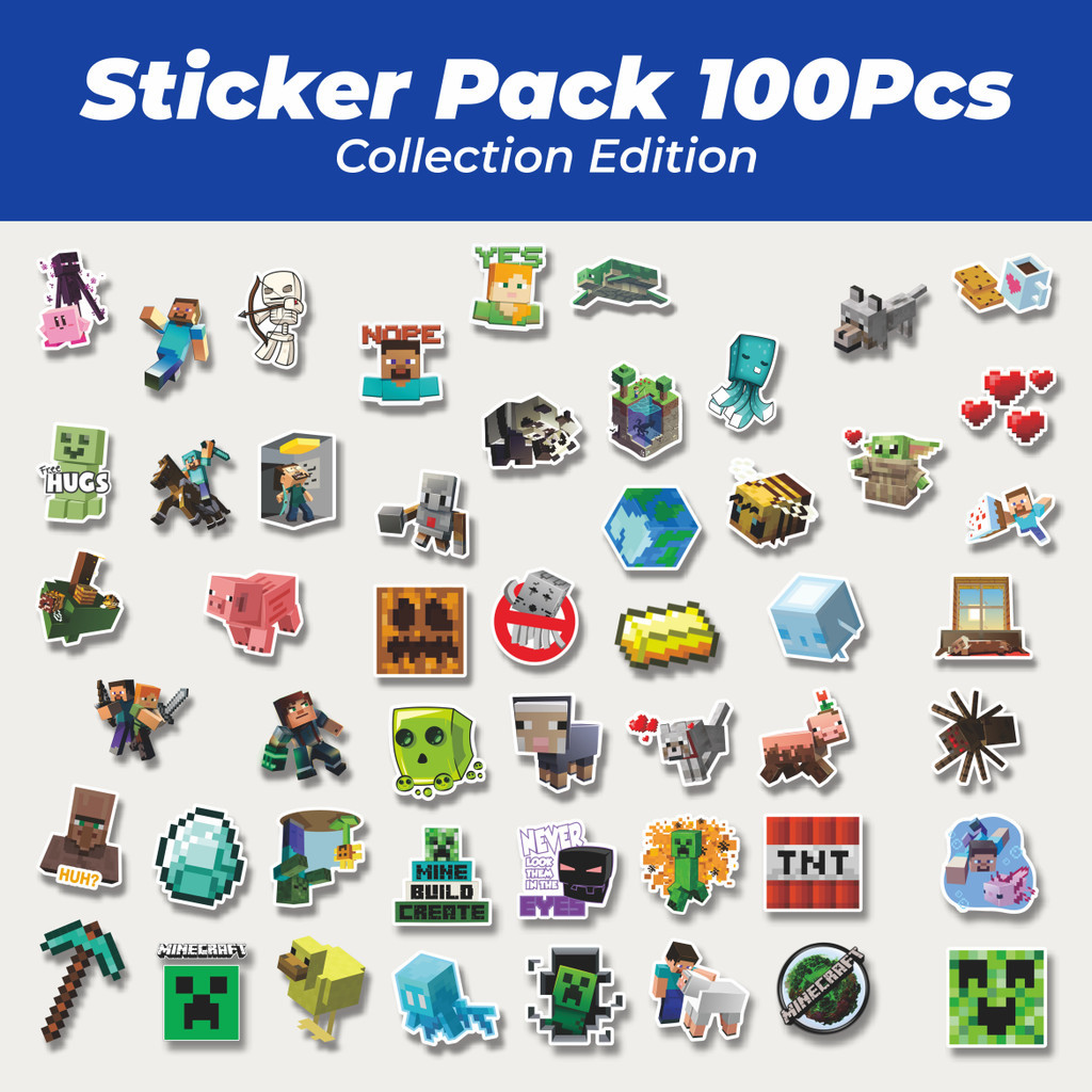

Hot Stiker Kartun Minecraft Stiker Lucu Anti Air Stikers Berperekat Waterproof Sticker Decal Buat Motor Helm Buku Journal Koper Casing HP Laptop Botol Minum
