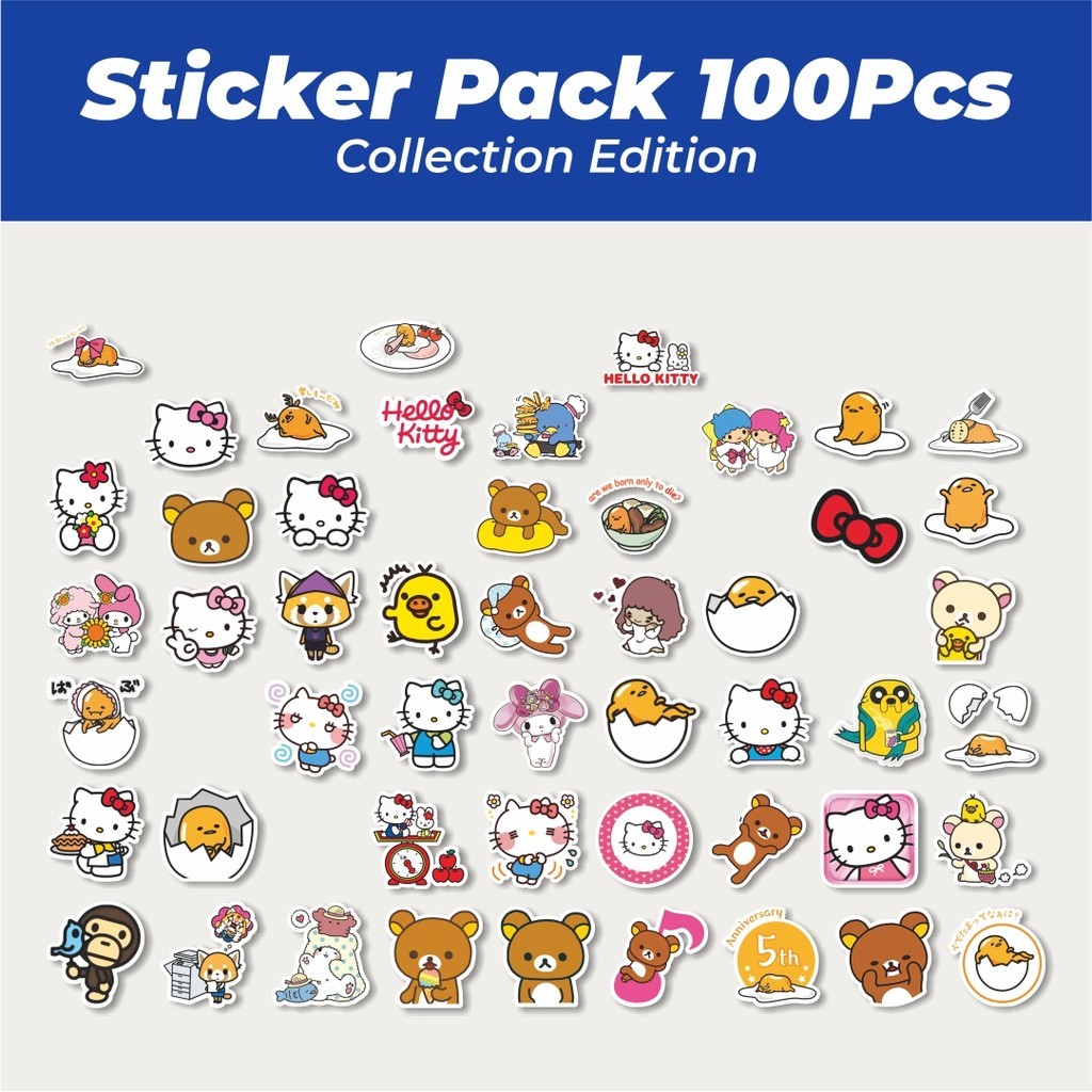 

Hot Stiker Karakter Sanrio Lucu Anti Air Stikers Berperekat Waterproof Sticker Decal Buat Motor Helm Buku Journal Koper Casing HP Laptop Botol Minum
