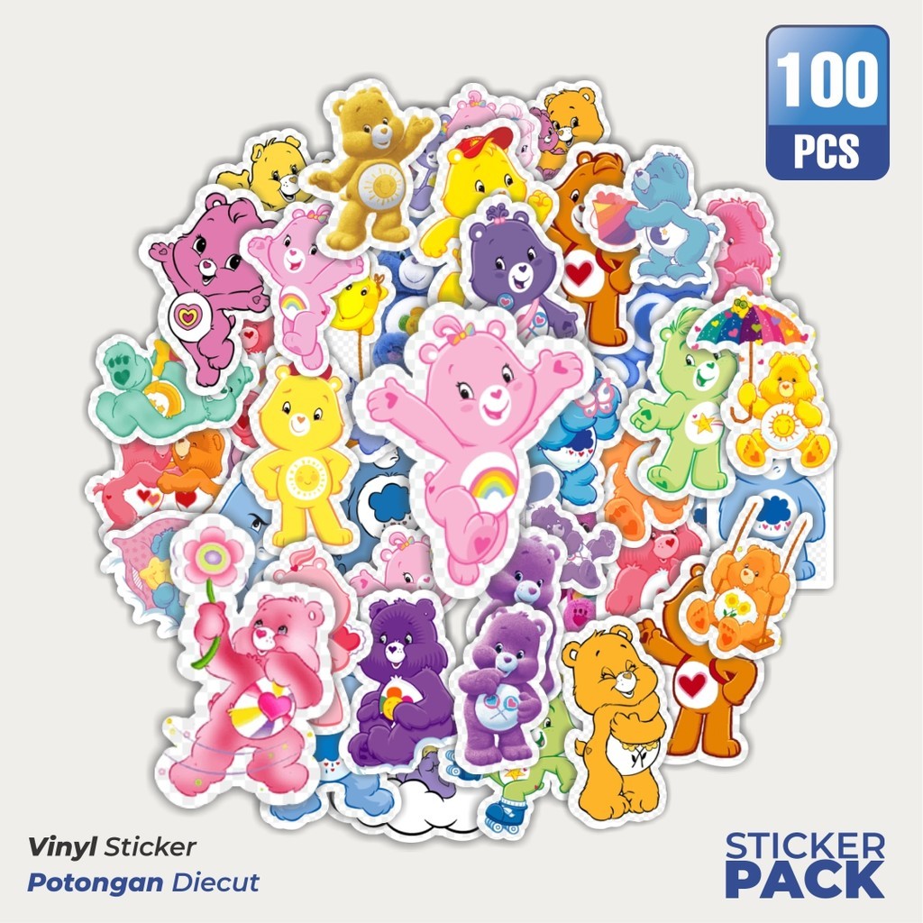 

Stiker Vinyl Stiker Care bear 2 Waterproof Aesthetic- Untuk Laptop, Motor, dan Helm - Paper Stationery Pack