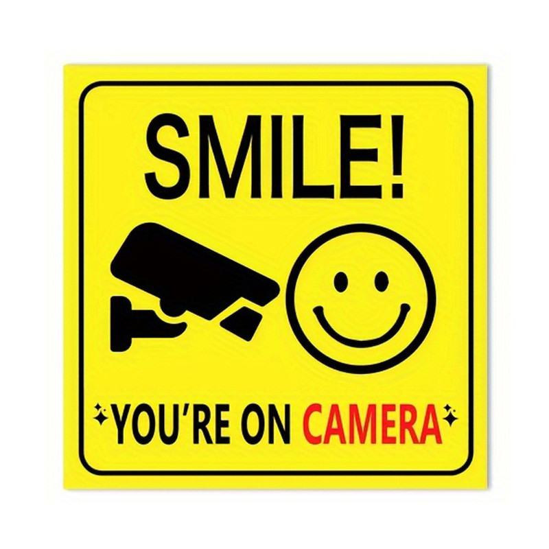 

3Zhang Xiao An You in Front of the Camera Sticker，Outdoor Video Surveillance Range Warning Sticker，Closed Circuit Television Sec