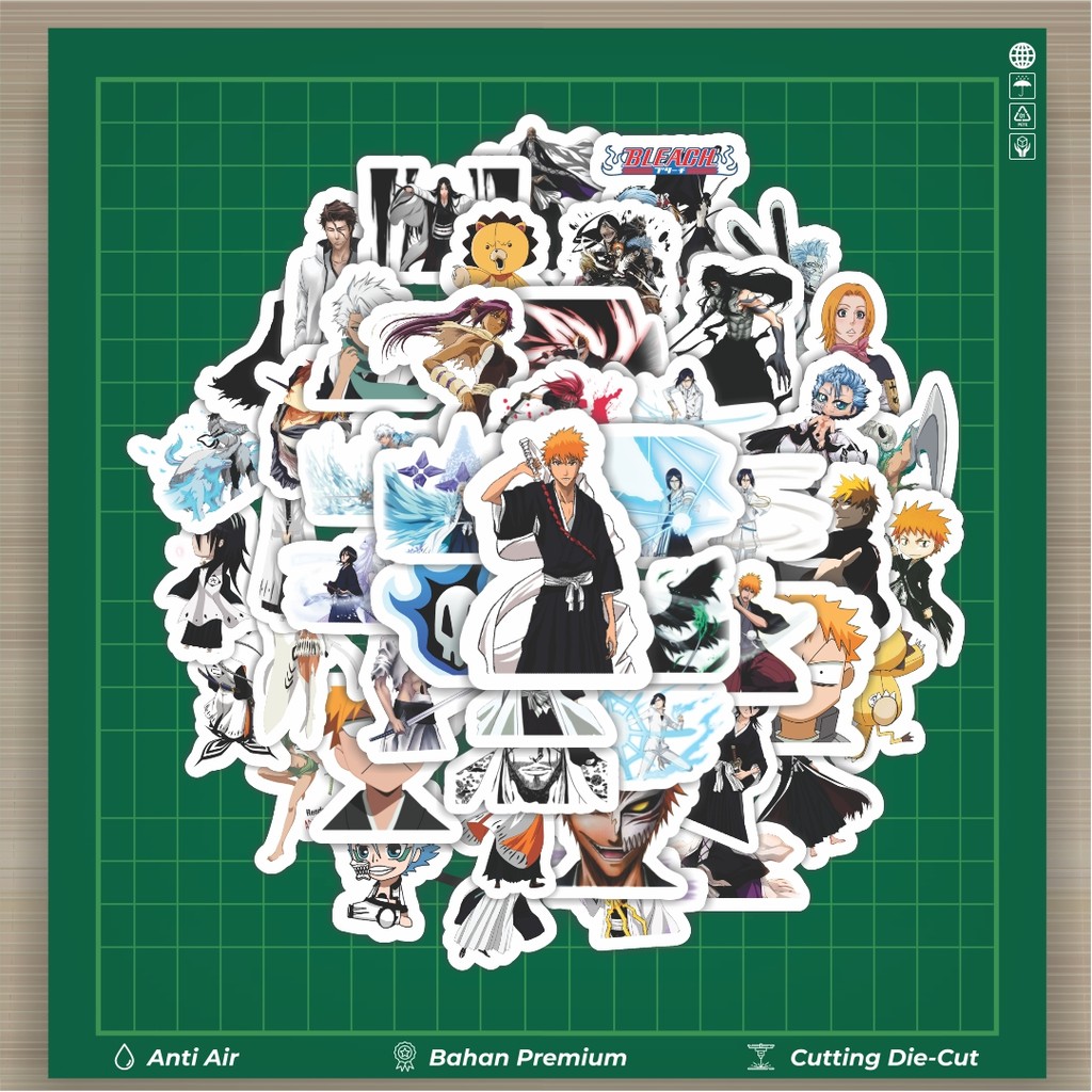 

HOT 50 PCS STIKER Sticker Anime Bleach Stiker Fashion Cars Decal Dingin Kartu Album Custom Vinyl Anti Air- Sticker Aesthetic Buku Journal Koper Casing HP Tablet Laptop Helm Motor Botol Minum