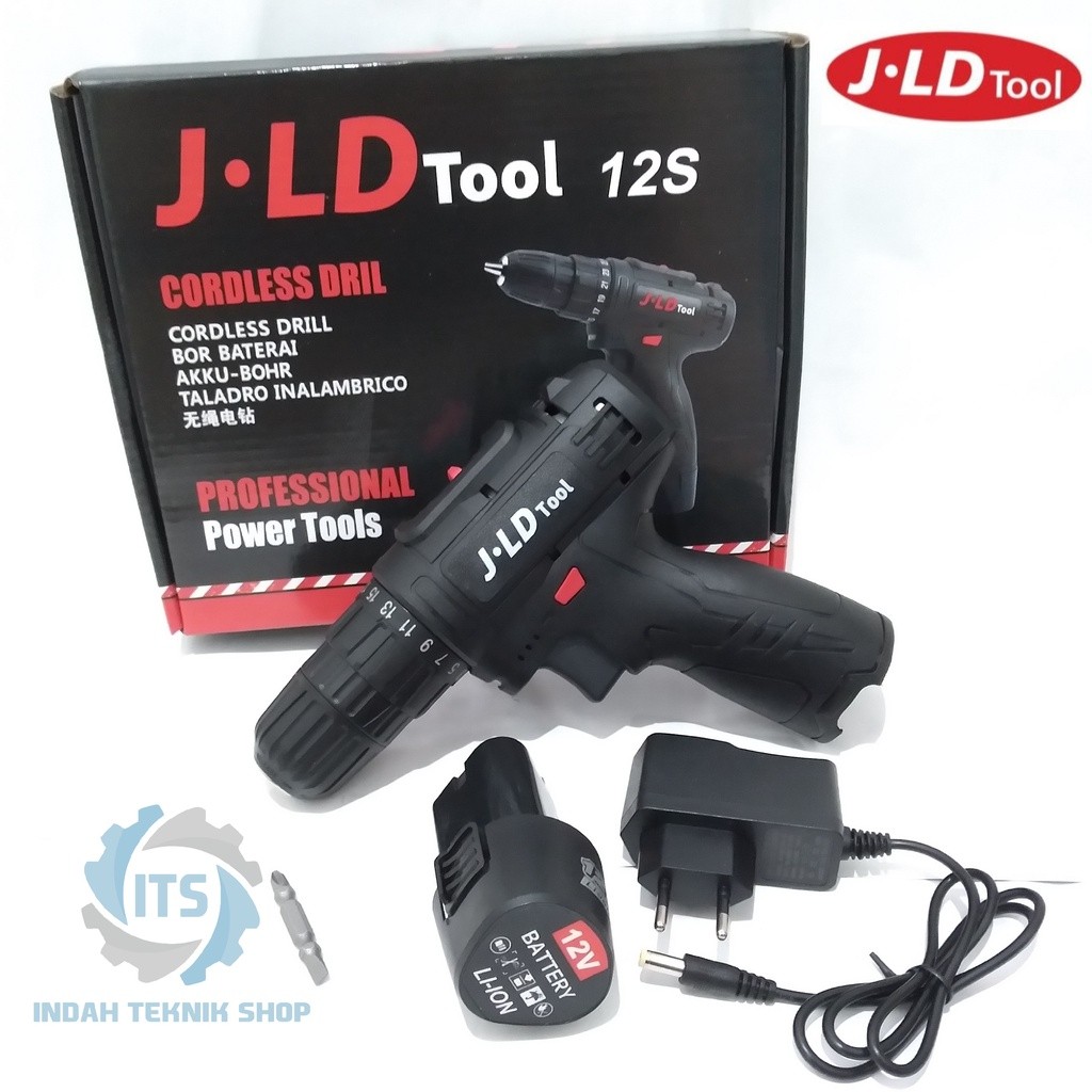 Promo Bor Jld 12s Bor Changer JLD TOOLS JLD Cordless  Mesin Bor Baterai Obeng Elektrik 12V terlaris