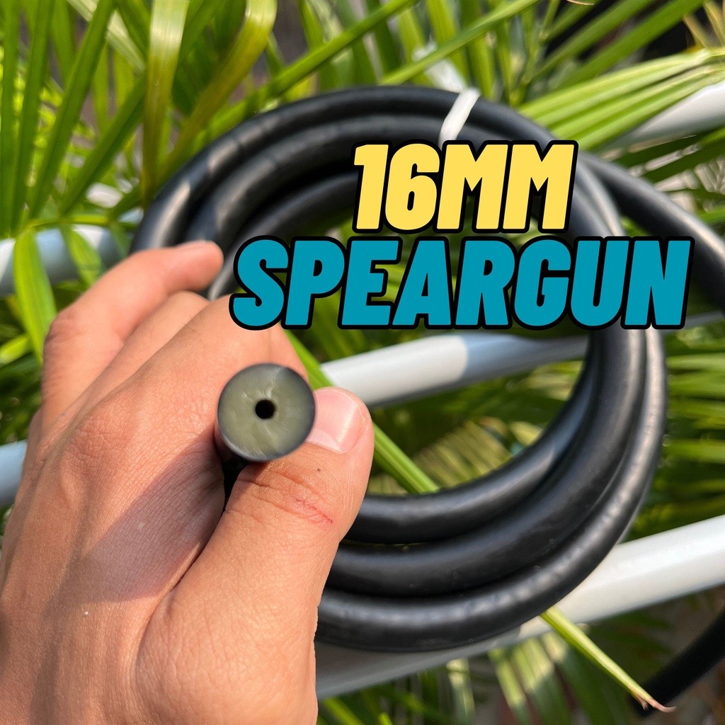 16MM Karet Speargun Kwalitas Terbaik Panahan Ikan HITAM