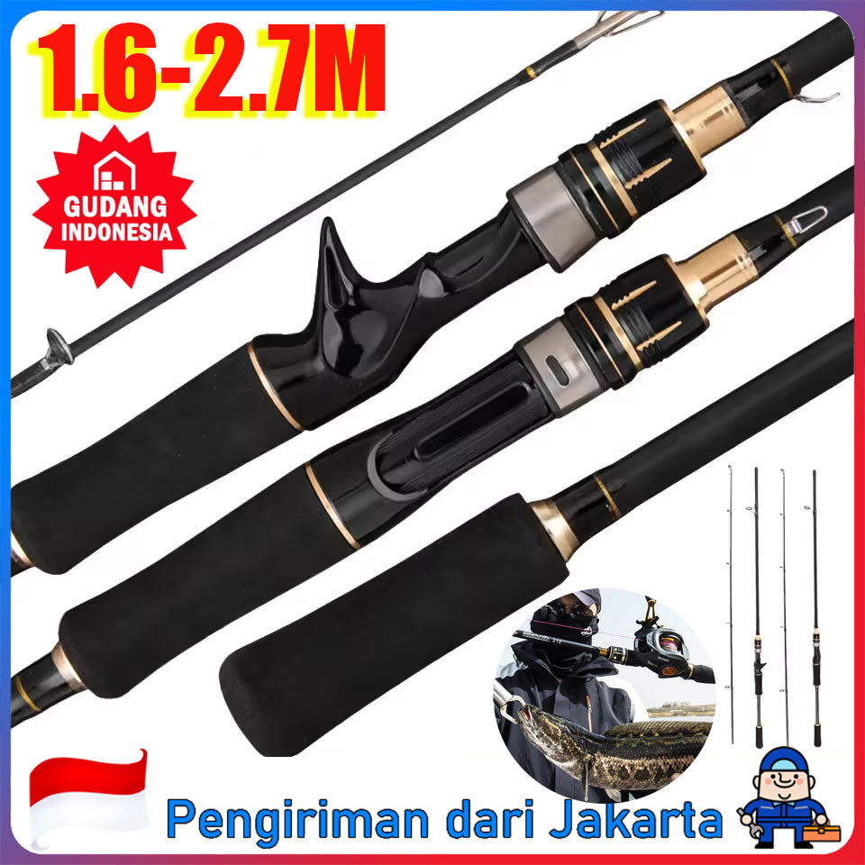 【COD】Casting Mancing SET/ultralight carbon solid /arbonSpinning Rod Casting Rod UltralightFishing Ro