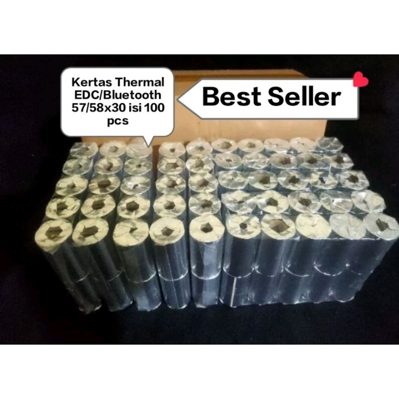 

NEW SALE Kertas Thermal Murah Ukuran 58/57x30mm Paket 100 Roll