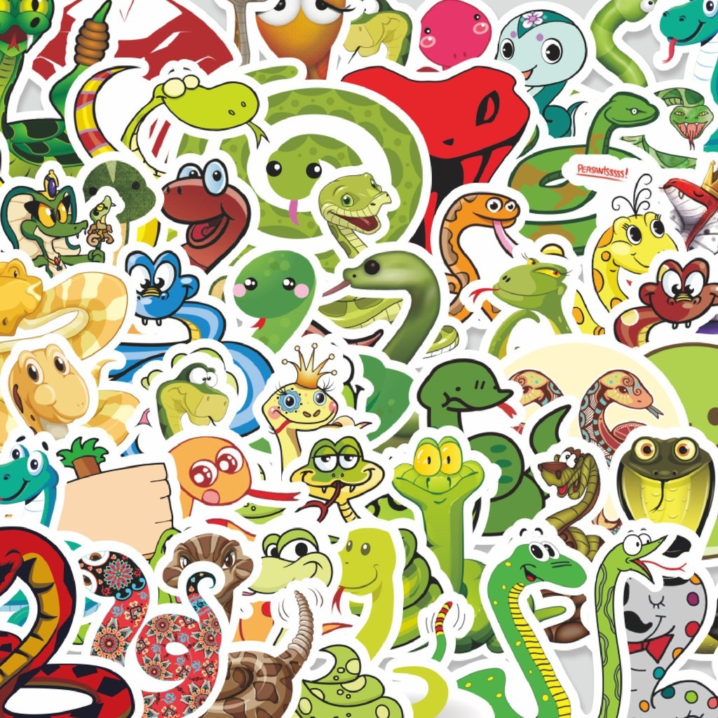 

Stiker Cutting Pack Stiker Hewan Snake / Ular Isi 100Pcs Series Aesthetic Lucu Keren Untuk Koper Bahan Vynil