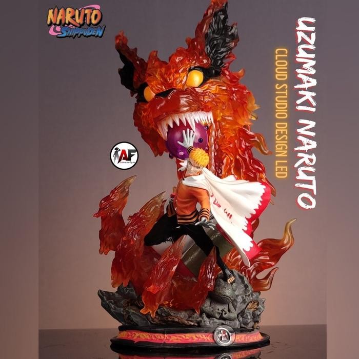PROMOStatue Uzumaki Naruto Kurama Cloud Studio design LED - WarnaREADY