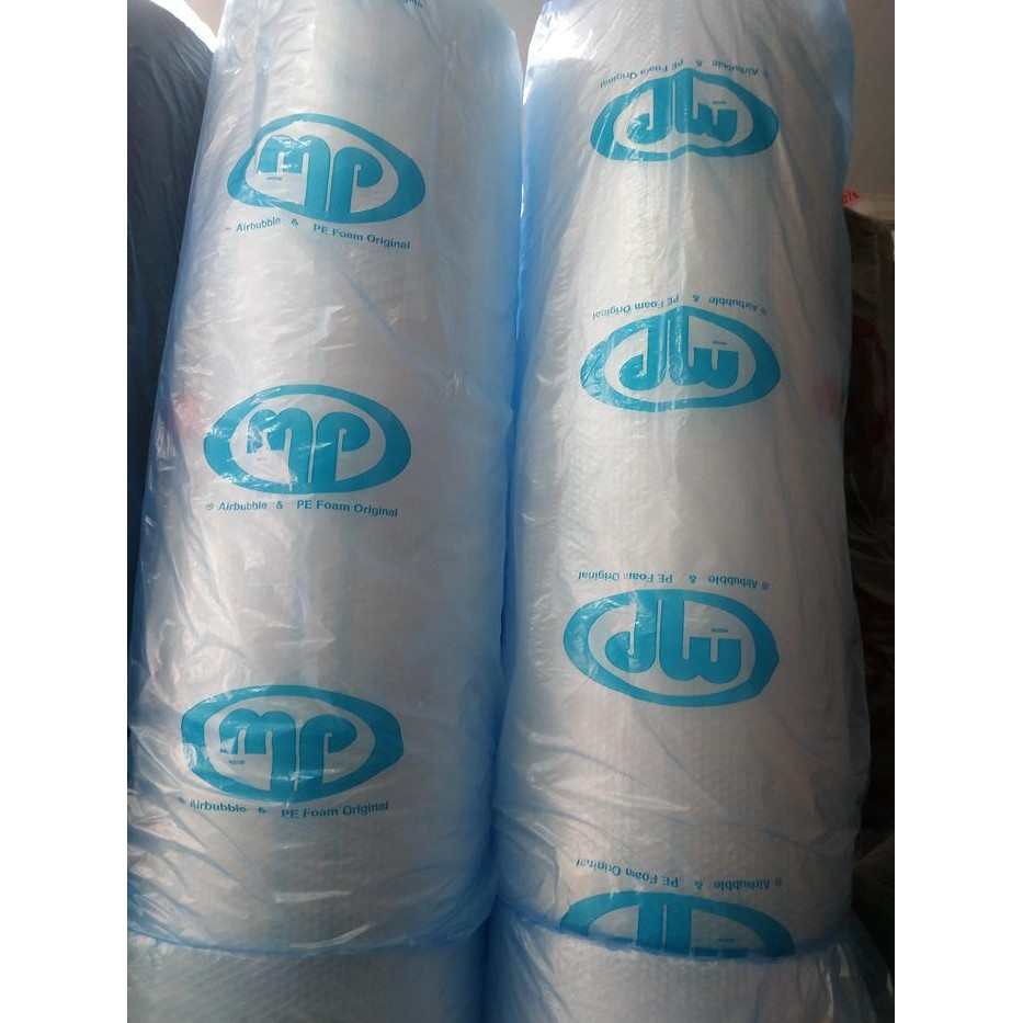

Bubble Wrap Mulia Pack(MP) bungkus Biru wrn Bening & Hitam 125cmX50m - Bening [terlaris]