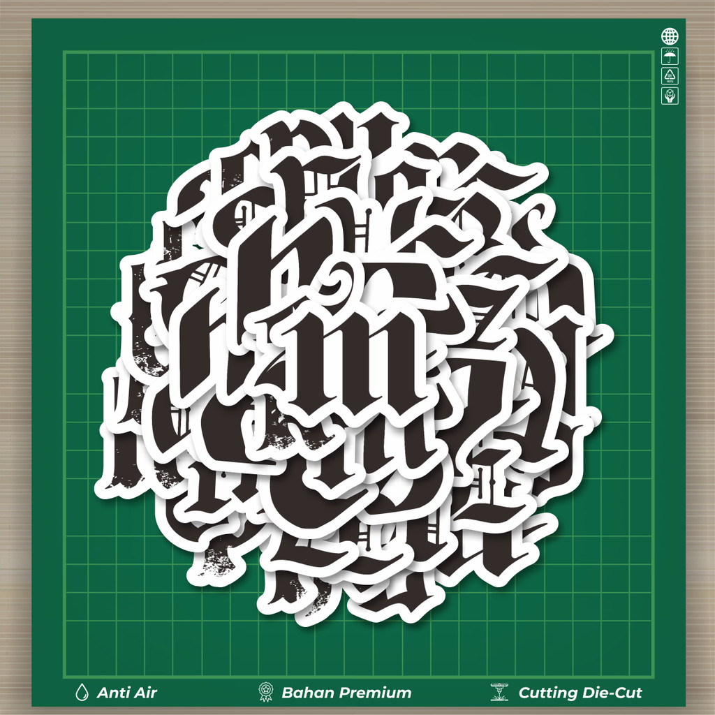 

HOT 50 PCS STIKER Stike Alphabet Gothic Stiker Stiker Fashion Cars Decal Dingin Kartu Album Custom Vinyl Anti Air- Sticker Aesthetic Buku Journal Koper Casing HP Tablet Laptop Helm Motor Botol Minum
