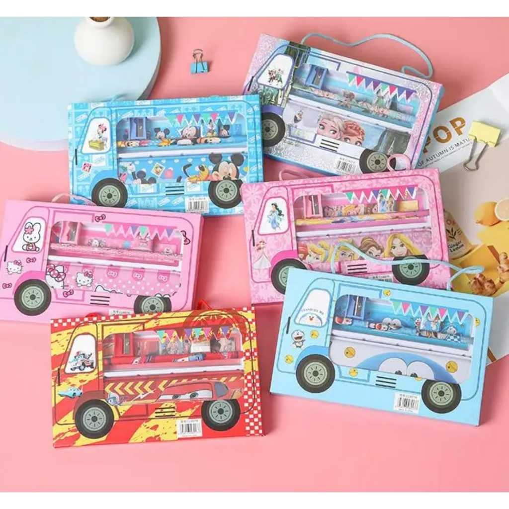 

Stationery Set Alat Tulis Sekolah 5 In 1 Karakter Fancy Kotak Pensil Rautan Penghapus Hadiah Anak