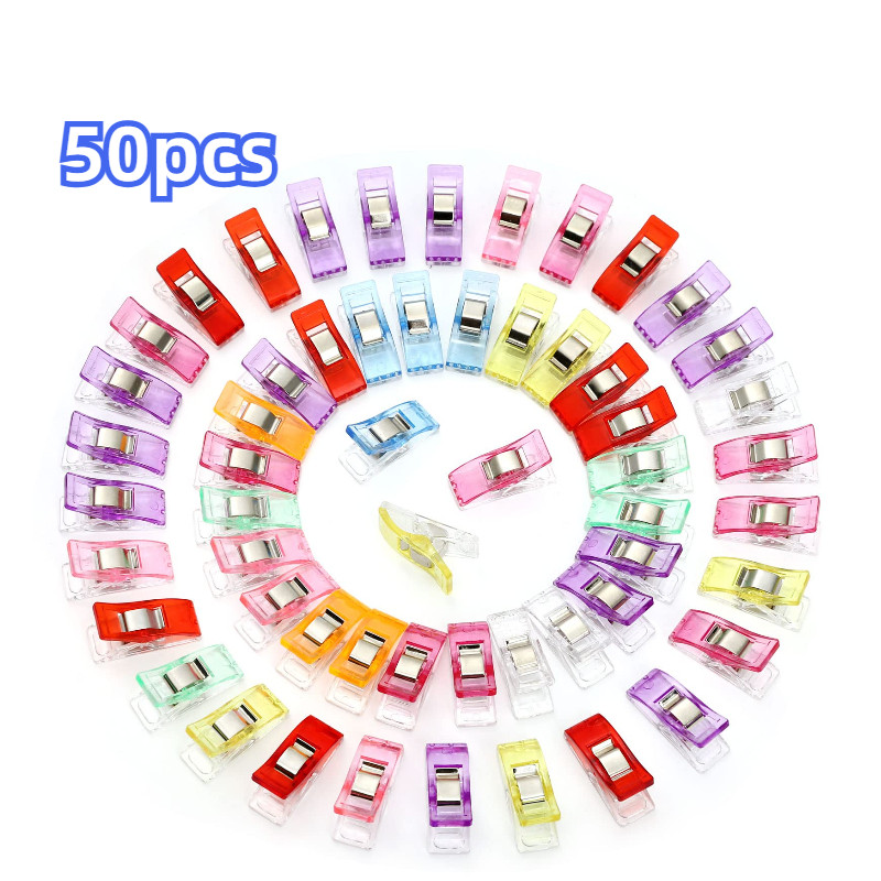 50pcs Penjepit Kain Jahit Penjepit Jahitan Wonder Clip Penjepit Kain Jahitan Untuk Menjahit Selimut