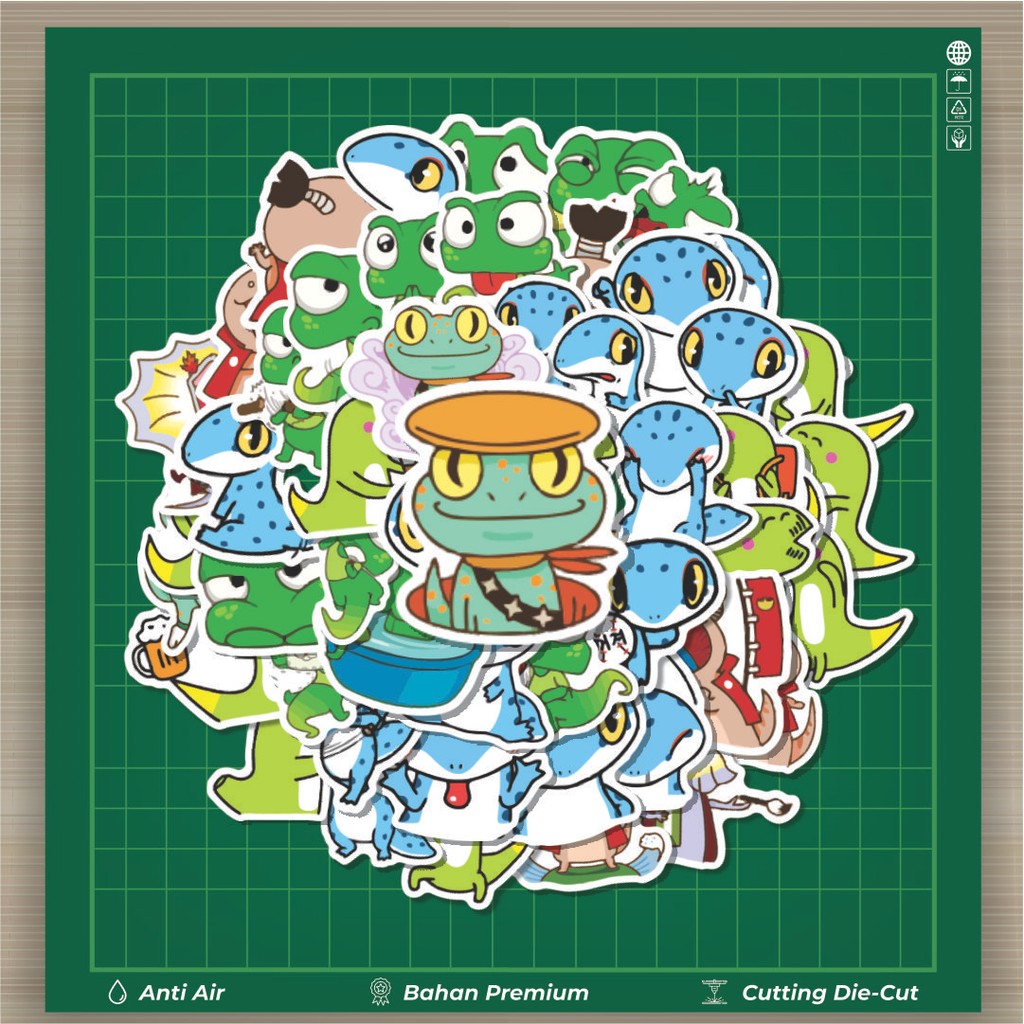 

HOT 50 PCS STIKER Stiker Hewan Kadal Stiker Fashion Cars Decal Dingin Kartu Album Custom Vinyl Anti Air- Sticker Aesthetic Buku Journal Koper Casing HP Tablet Laptop Helm Motor Botol Minum