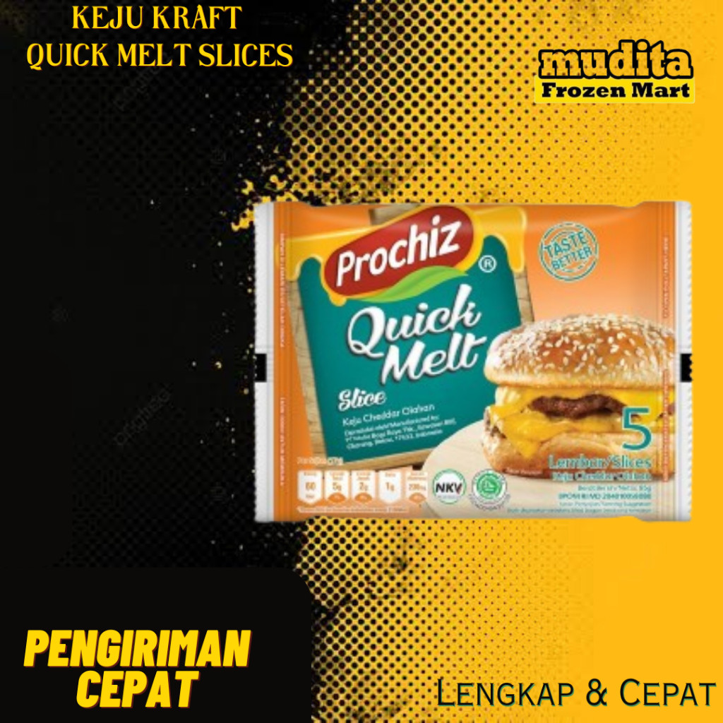 

Keju Prochiz Quick Melt Slices isi 5 lembar