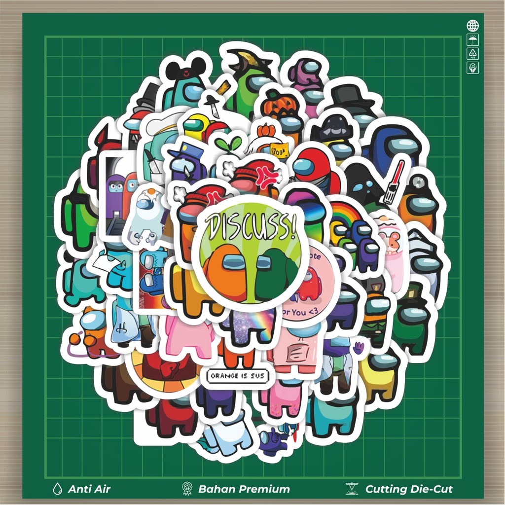 

HOT 50 PCS STIKER Stiker Karakter Game Among Us Stiker Fashion Cars Decal Dingin Kartu Album Custom Vinyl Anti Air- Sticker Aesthetic Buku Journal Koper Casing HP Tablet Laptop Helm Motor Botol Minum