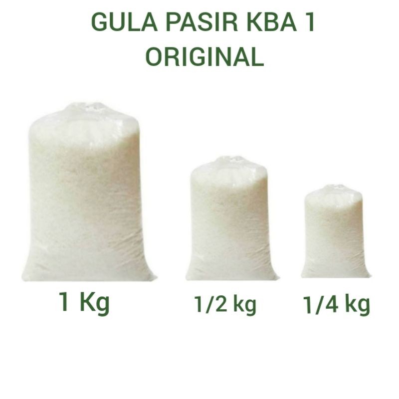 

[Harga Grosir] Gula pasir KBA 1 original 1 kg 1/2kg 1/4 kg