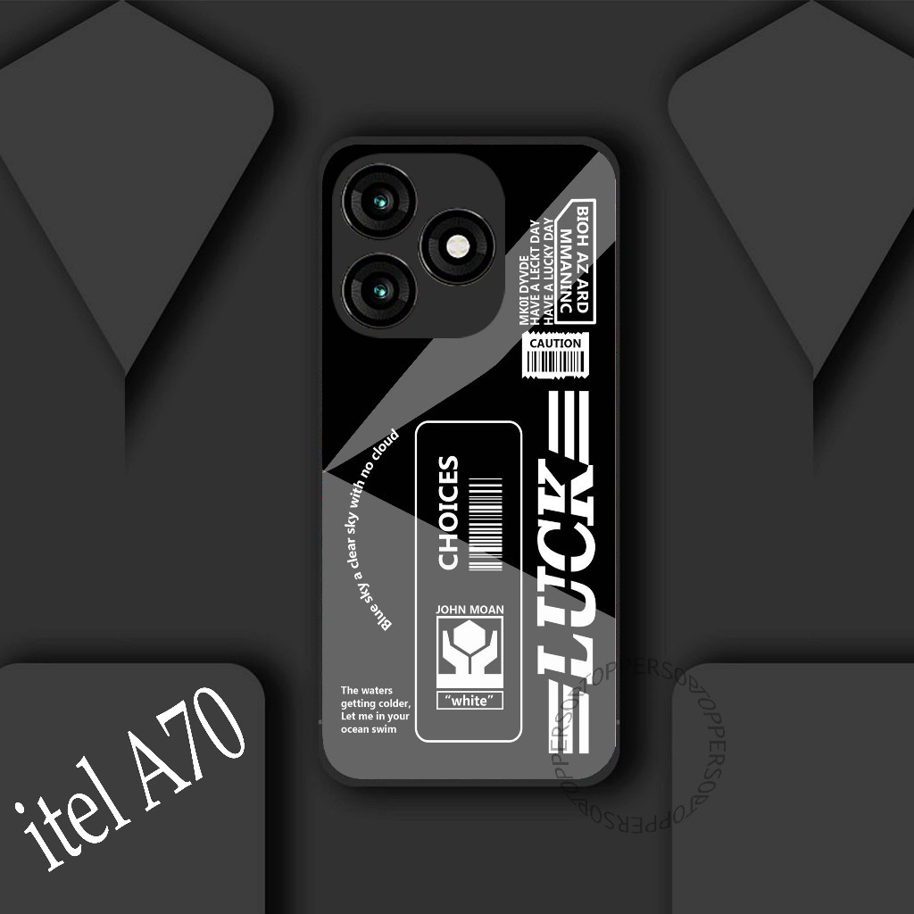 Softcase Kaca Itel A70 - Casing Handphone - Pelindung Handphone - Case Kaca - Softcase Glass - Case 
