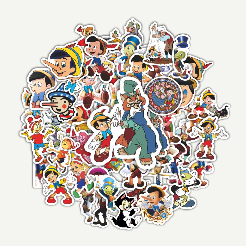 

Sticker Pack Stiker Kartun Pinocchio | Sticker TUMBLR | Stiker LAPTOP KOPER HELM