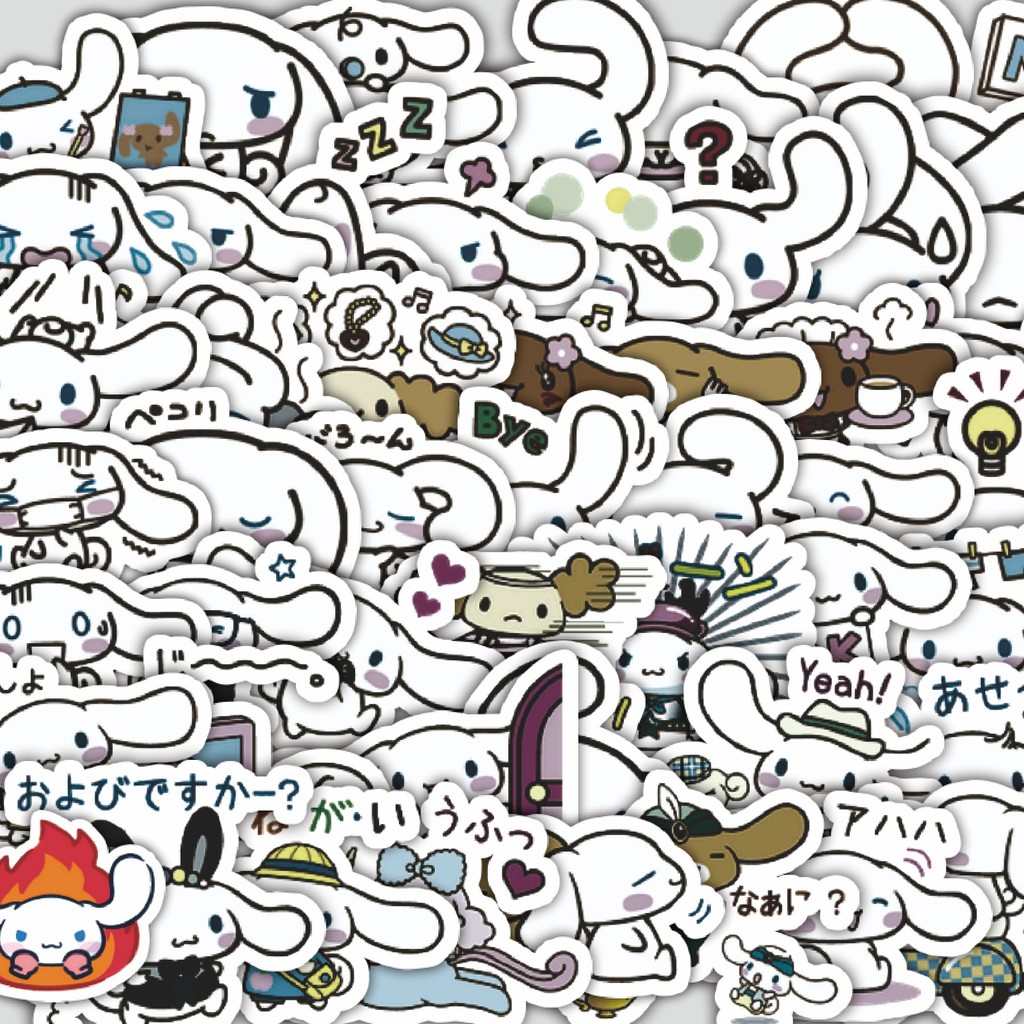 

Stiker Cutting Pack Stiker Kartun Cinnamoroll Isi 100Pcs Series Aesthetic Lucu Keren Untuk Koper Bahan Vynil