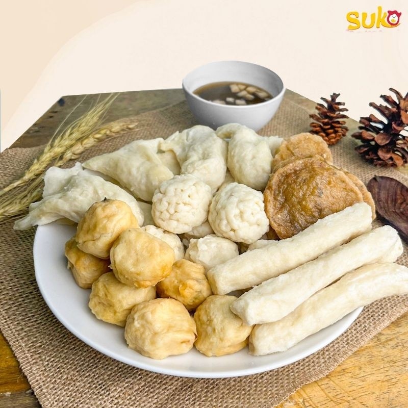 

Pempek isi 50 pcs/ Pempek Mix/ pempek ikan tenggiri/ pempek frozen/ pempek palembang