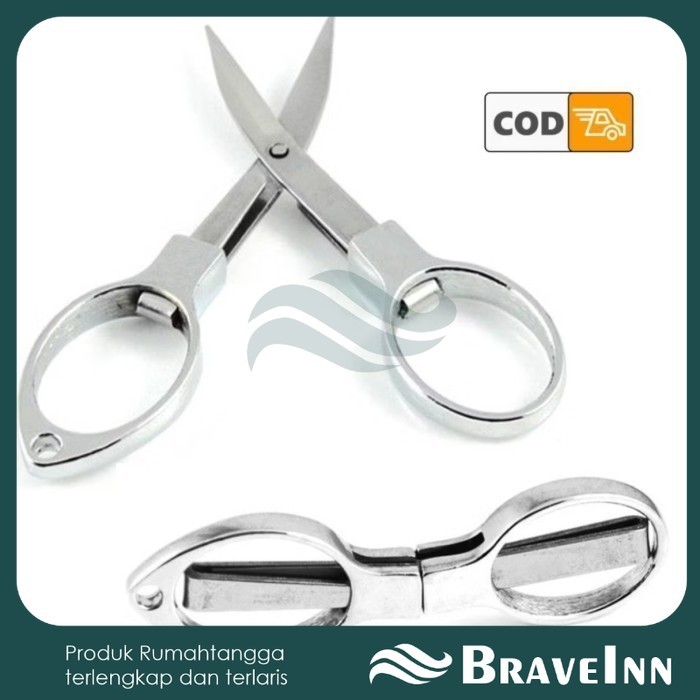 

GUNTING LIPAT MODEL KACAMATA mini portable stainless steel travel folding scissors gunting kecil 【 BraveInn 】
