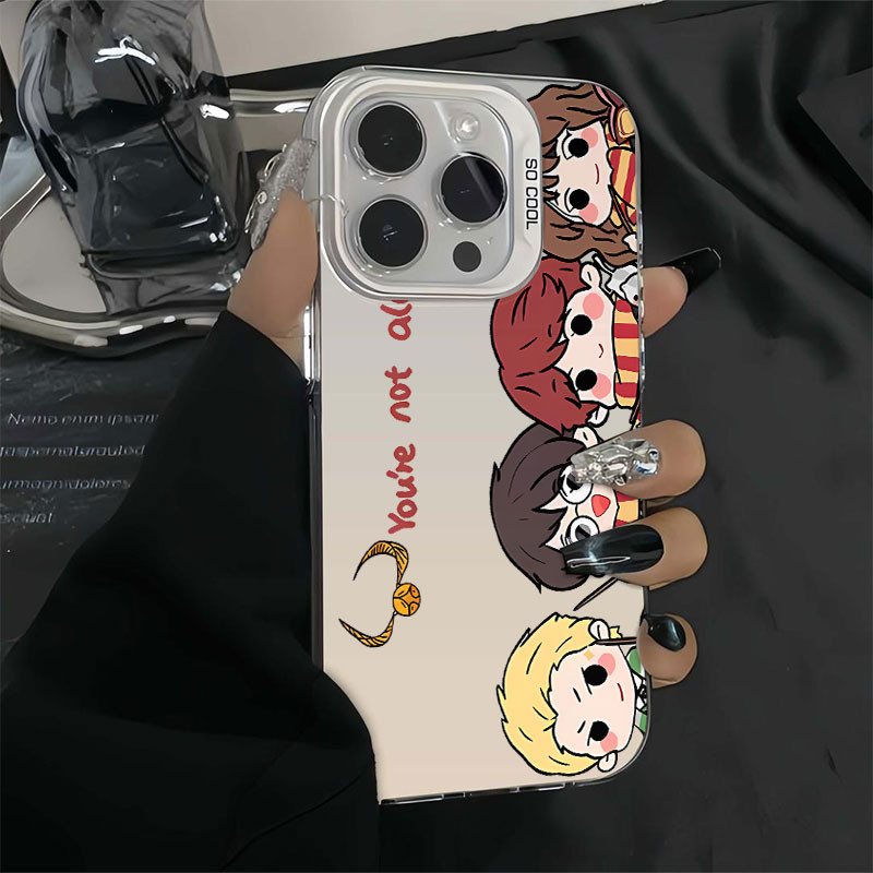 Premium Matte Hard Casing hp iPhone 15 pro max Casing Ponsel Buram IMD Harry Potter cute cartoon pat
