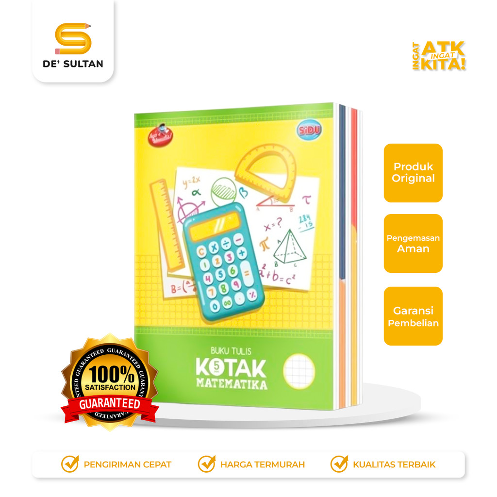 

SIDU BUKU TULIS KOTAK-KOTAK 5mm 38LEMBAR (1PACK/ 10BUKU)