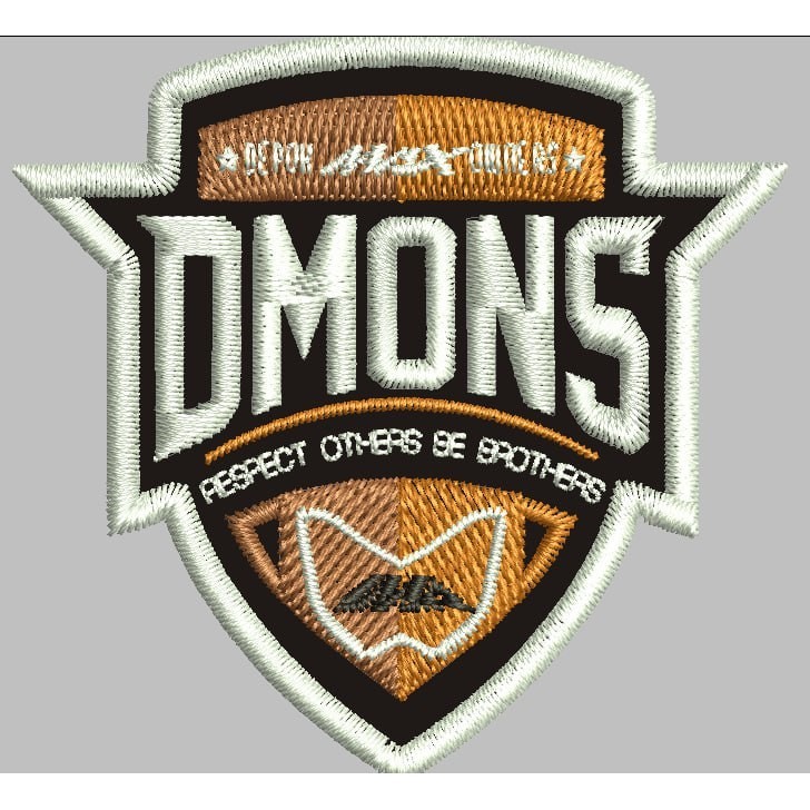 INOVASI-288 PATCH BORDIR LOGO DMONS NMAX CLUB MOTOR AKSESORIS
