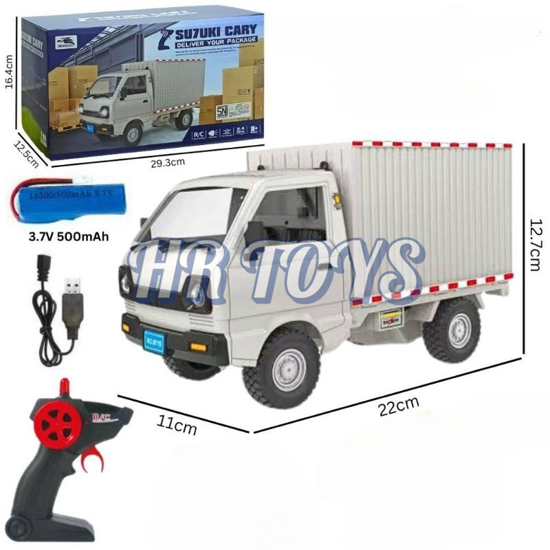 Mobil Remote Control Cargo Truck Box Rc Mainan Edukatif untuk Anak Baterai Cas + Box Kargo