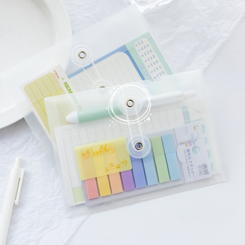 

2pcs Transparent A6 File Folder 11*15cm Mini Size Storage Bag Case for Memo Notes Documents Waterproof Office School A6913