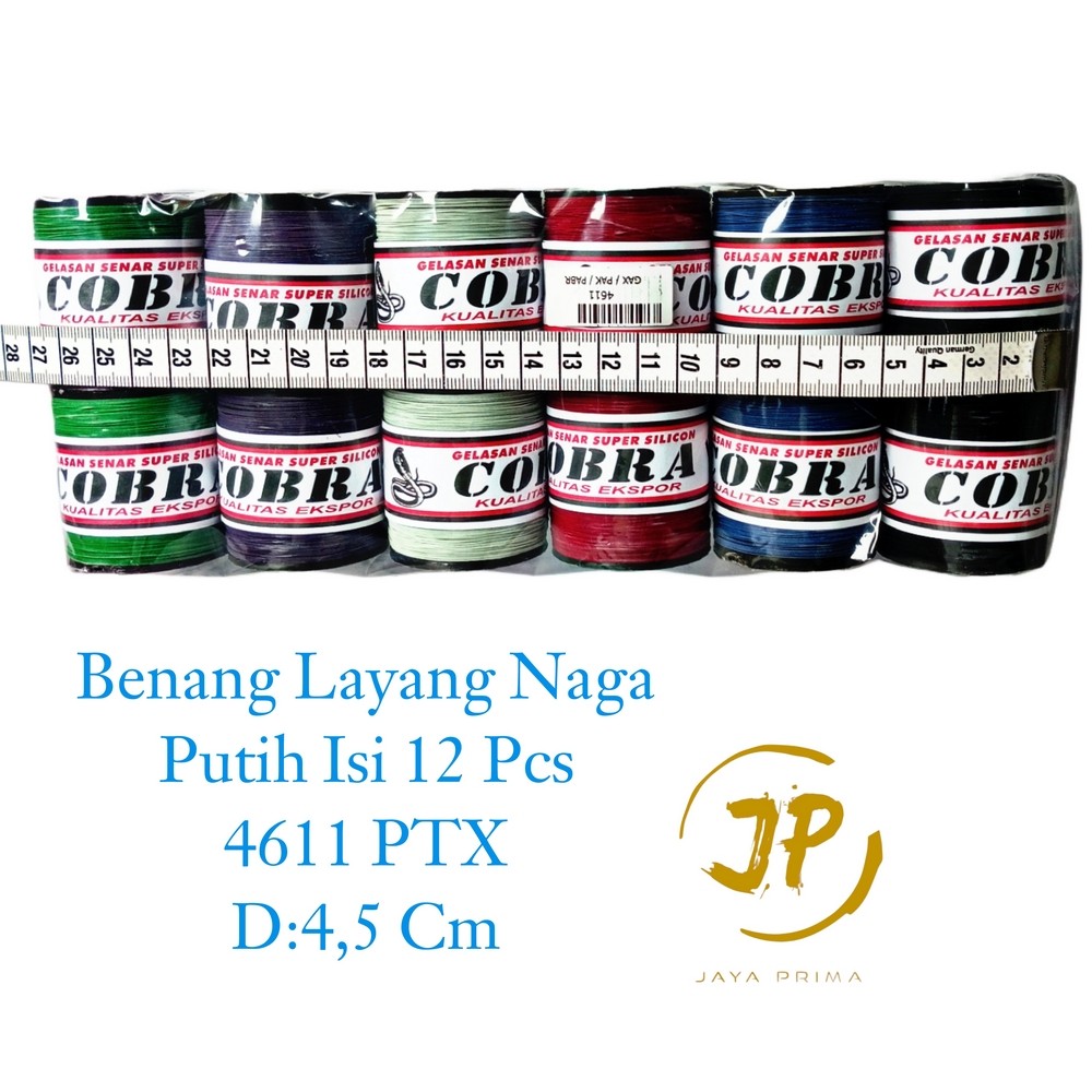 MAINAN ANAK BENANG LAYANG NAGA PUTIH ISI 12 PCS