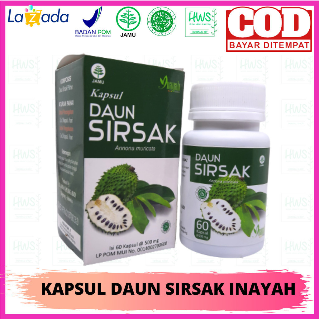Kapsul sirsak Inayah 60 kapsul Kulit daun sirsak BY RizkyGalang08