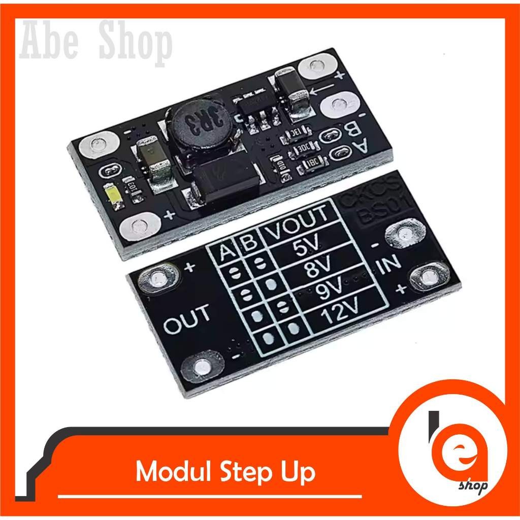 Abe Modul Step Up Mini Boost 3.7VDC To Dc Converter 5V 8V 9V 12V / Step Up Dc 3.7 To Dc