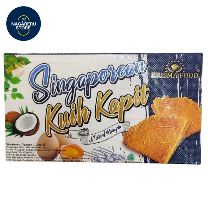 

Krisma food singaporean kuih kapit semprong dengan custard 100gr